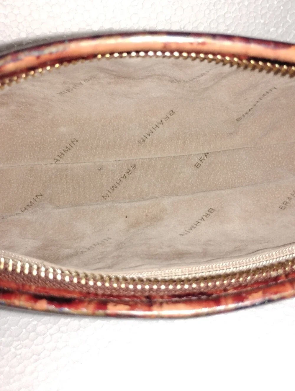 Brahmin Clutch Baguette Demi Bag Dragon Style Iridescent